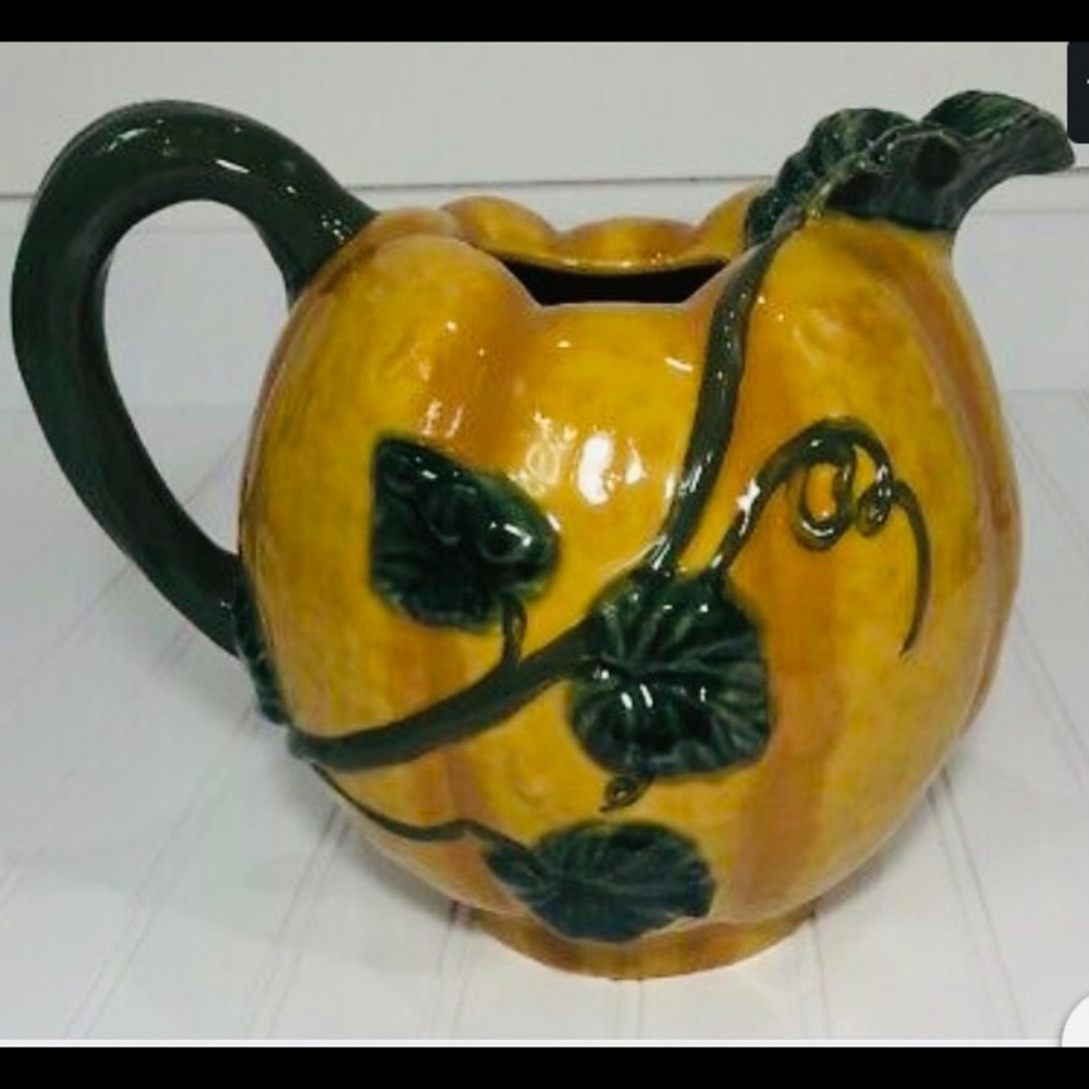 Season Of Bounty Fall Harvest Pumpkin Pitcher